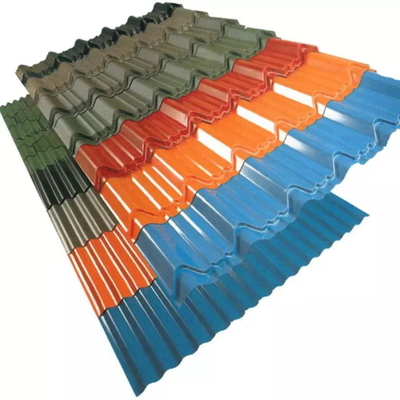 El color de las tejas de tejado del metal de RAL PPGI cubierto acanaló las hojas de la techumbre del metal