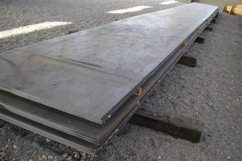 Placa de acero negra laminada en caliente ASTM A36 ST37 S45C ST52 de carbono
