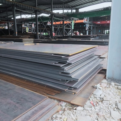 Placa de acero negra laminada en caliente ASTM A36 ST37 S45C ST52 de carbono